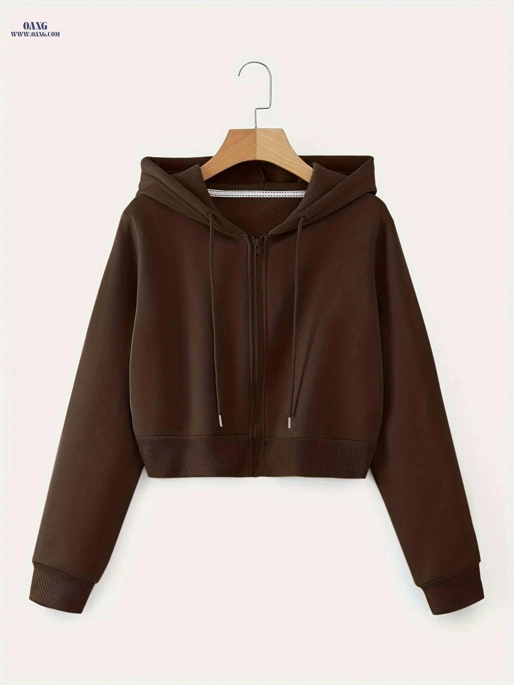 OAXG Women's Hooded Zip-Up Sweatshirt - Casual Fall Fashion Top   OAXG White / XS