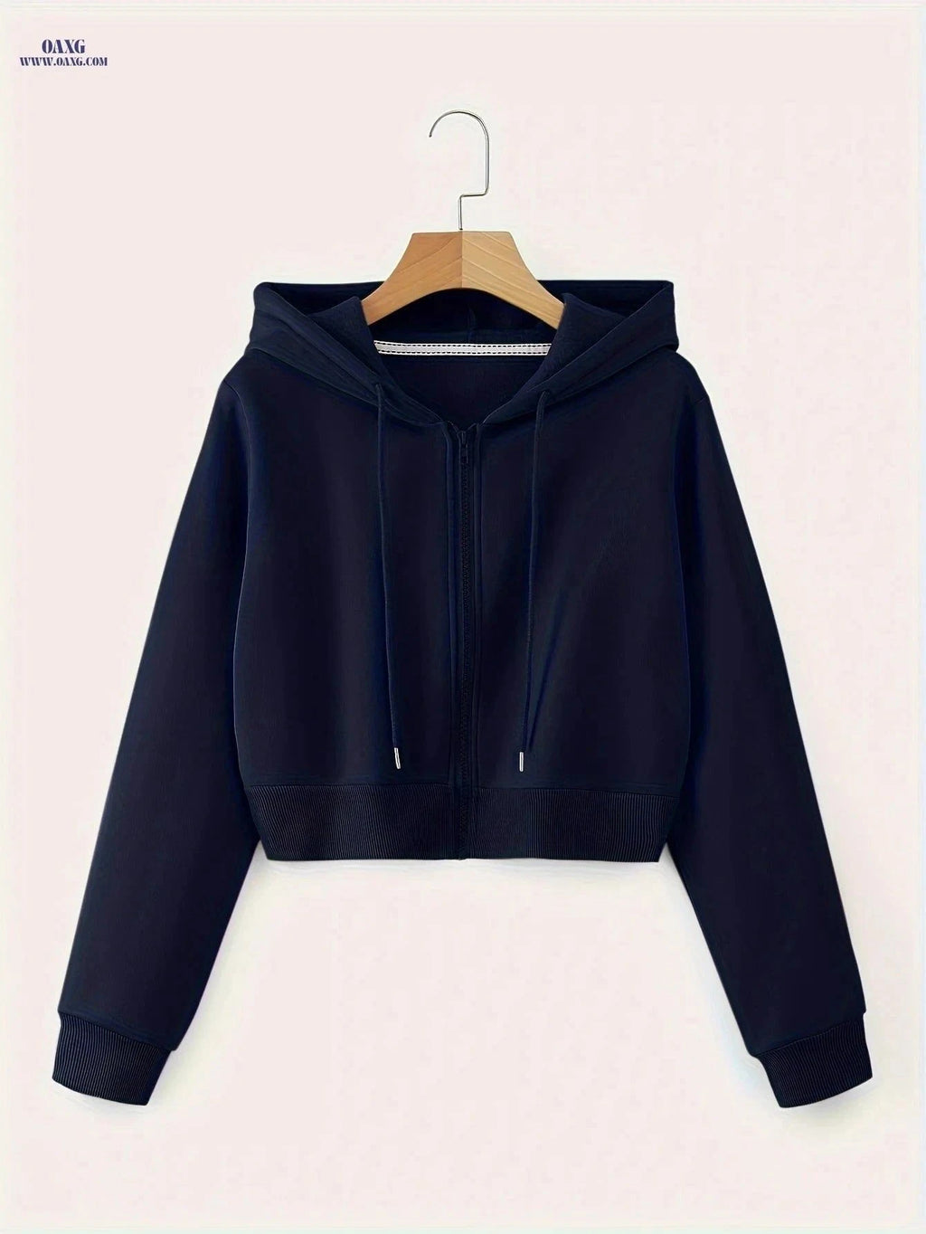 OAXG Women's Hooded Zip-Up Sweatshirt - Casual Fall Fashion Top   OAXG White / XS