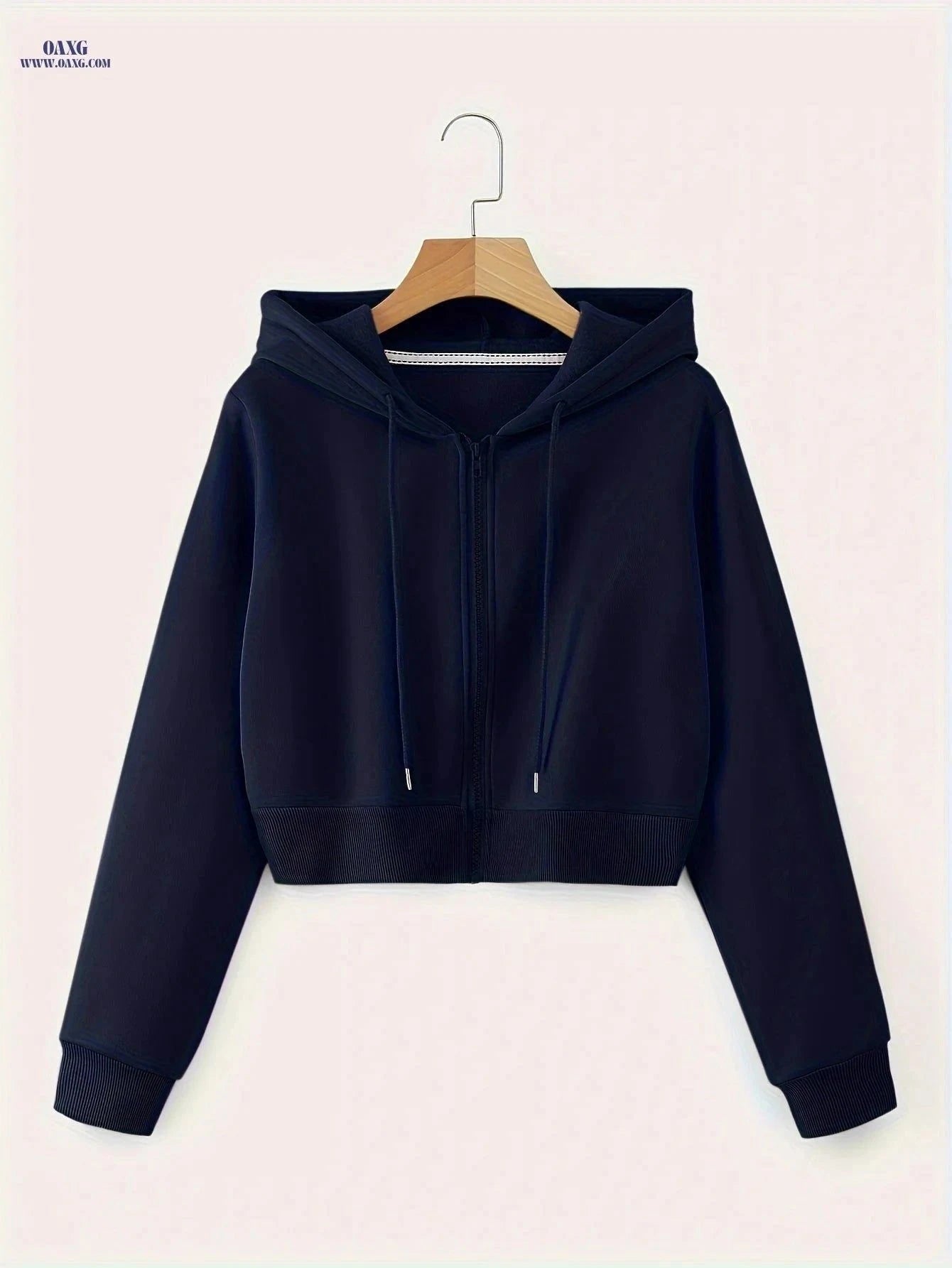 OAXG Women's Hooded Zip-Up Sweatshirt - Casual Fall Fashion Top   OAXG White / XS