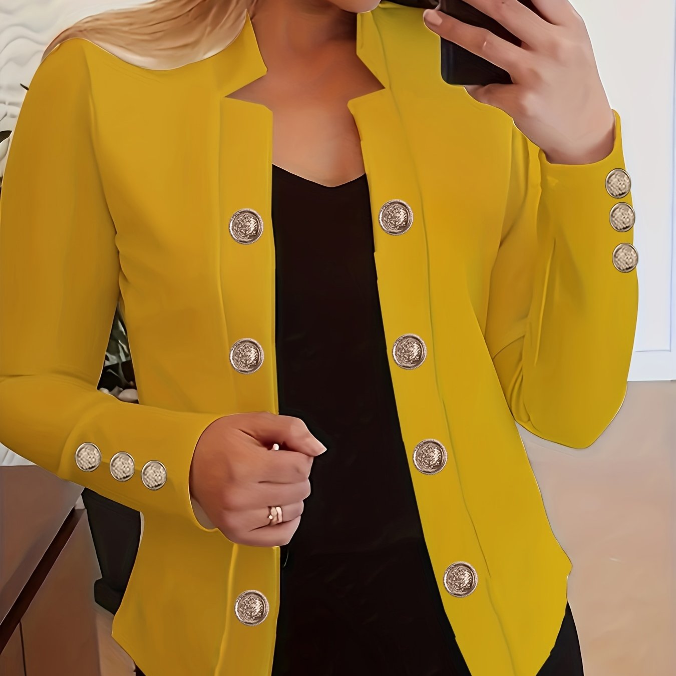 OAXG Women's Long Sleeve Casual Jacket - Solid Color, Thin Design   OAXG 