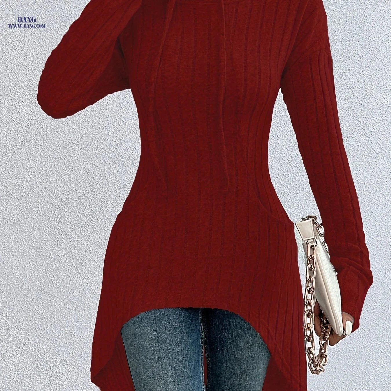 OAXG Women's Long-Sleeved Hooded Hoodie - Casual Fall Fashion   OAXG 