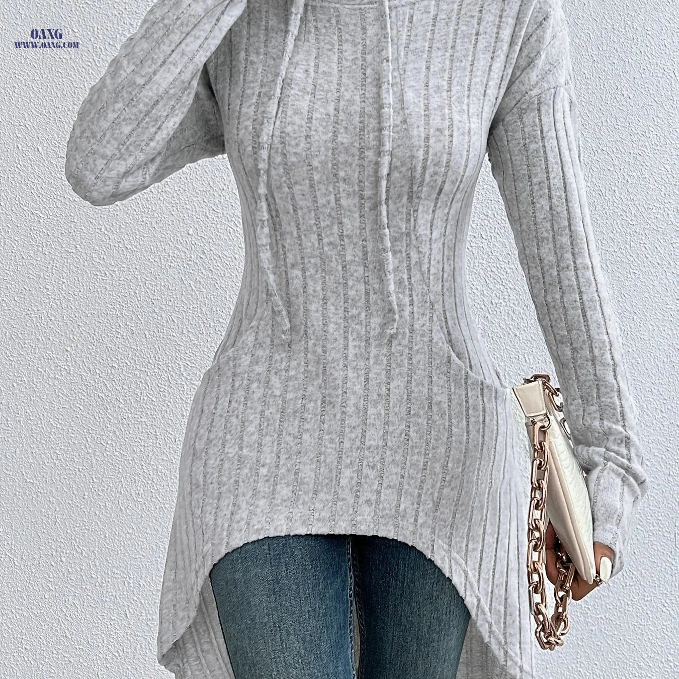 OAXG Women's Long-Sleeved Hooded Hoodie - Casual Fall Fashion   OAXG 