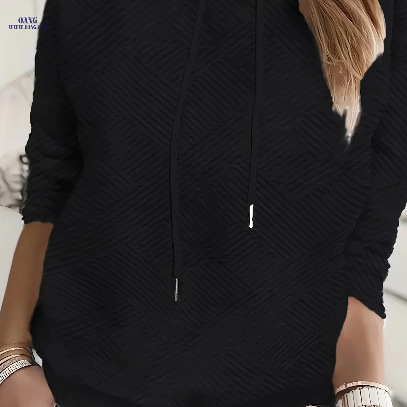 OAXG Women's Mock Neck Pullover Sweatshirt - Elegant Fall Style   OAXG 