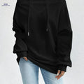 OAXG Women's Off-Shoulder Sweatshirt - Casual Loose-Fit Fashion   OAXG 