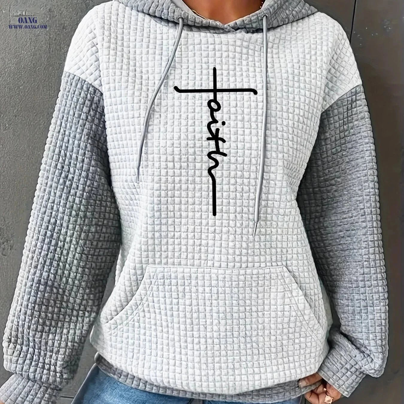 OAXG Women's Oversized Casual Hoodie - Cozy Fall Sweatshirt   OAXG Black / S
