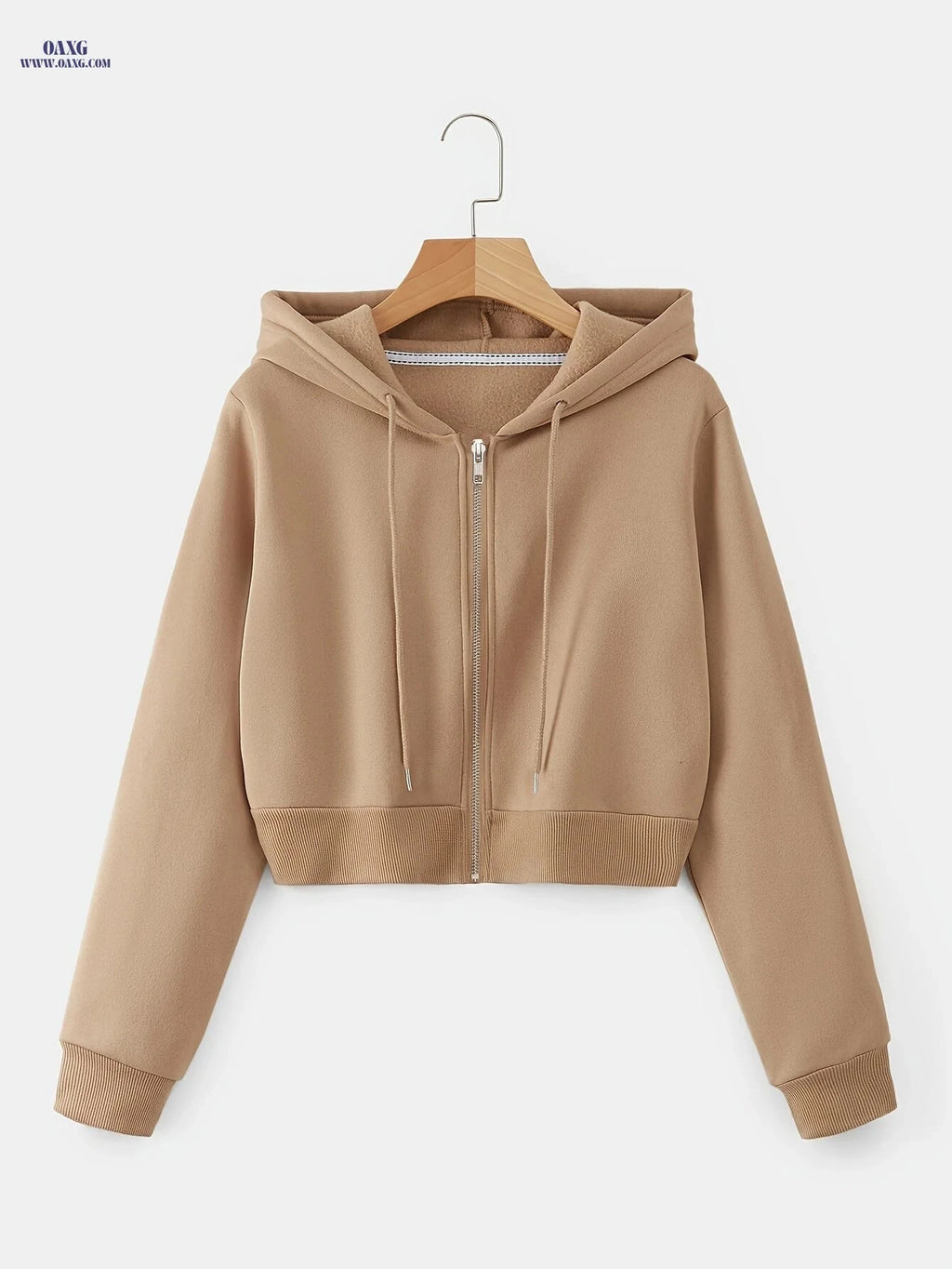 OAXG Women's Thick Hooded Sweatshirt - Zipper Cardigan for Fall   OAXG Black / XS
