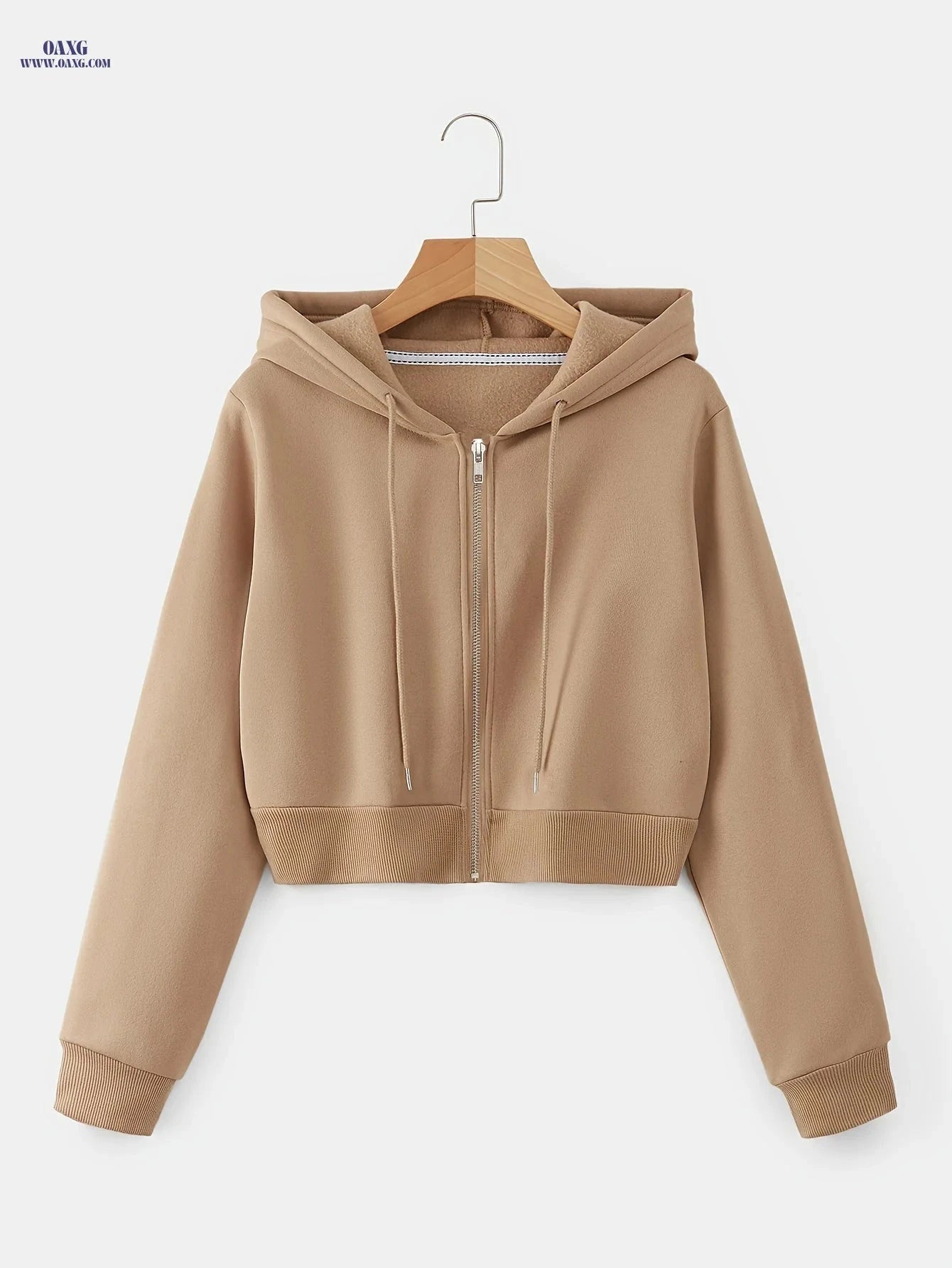 OAXG Women's Thick Hooded Sweatshirt - Zipper Cardigan for Fall   OAXG Black / XS