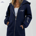 OAXG Women's Zip-Up Hoodie - Geometric Pattern, Micro Elasticity Fit   OAXG 