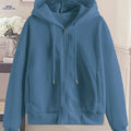 OAXG Women's Zip-Up Hoodie - Stylish Geometric Pattern for All Seasons   OAXG 