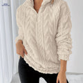 Autumn Winter Women'S Fashion Casual Versatile Warm Fleece Sweatshirt   OAXG 