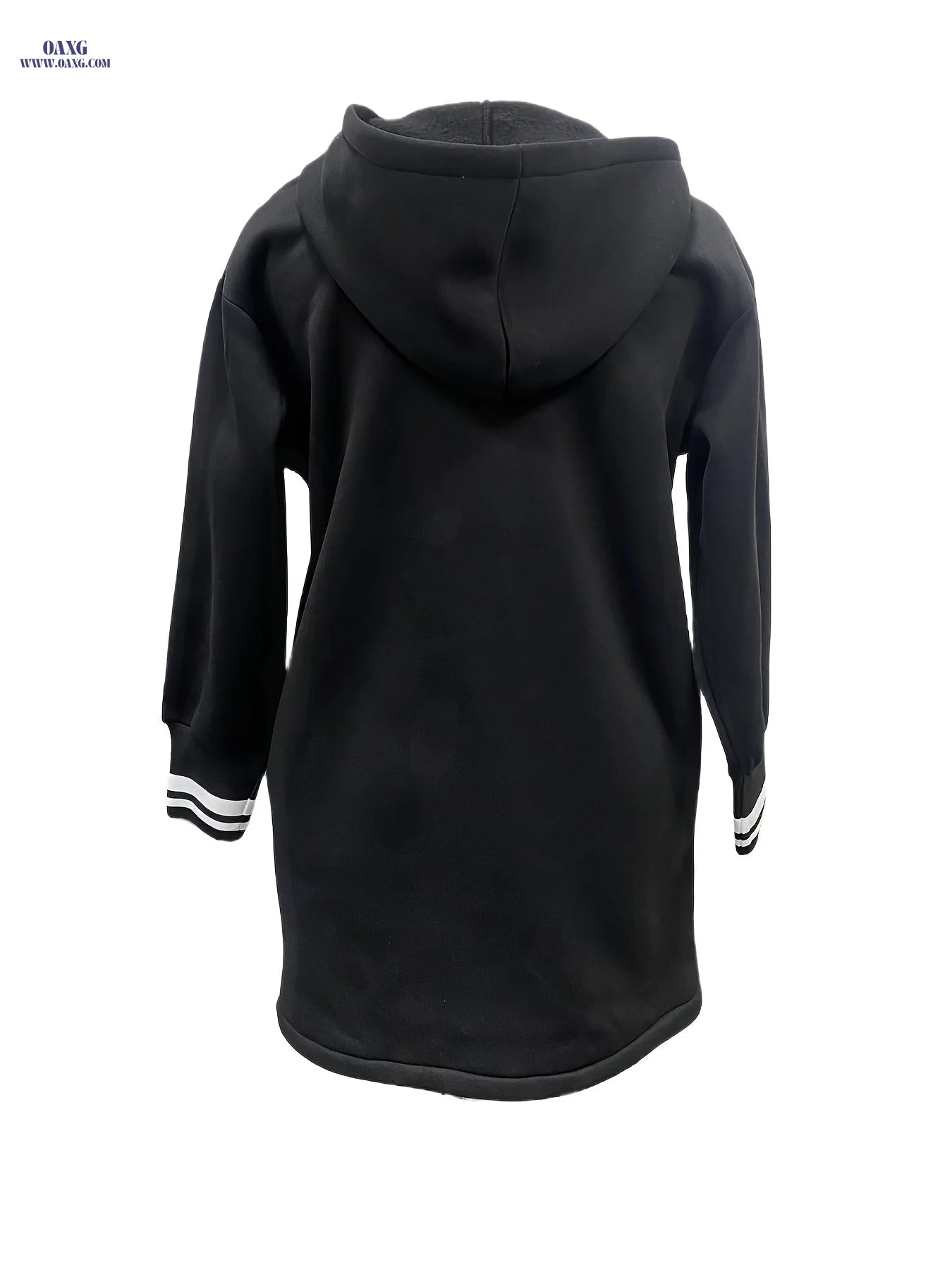 Women'S Hooded Coat, New Autumn And Winter Style with Letter Print, Pocket, And Zipper Design, Long Hooded Sweatshirt for Everyday Wear, Casual Long-Sleeve Outerwear. [Jiang Ye]   OAXG 