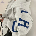 OAXG Y2K Fashion Hoodie Sweatshirt - Casual Loose Fit, Hooded   OAXG 