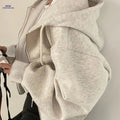 OAXG Y2K Hooded Sweatshirt - 95% Polyester, Solid Color Design   OAXG 