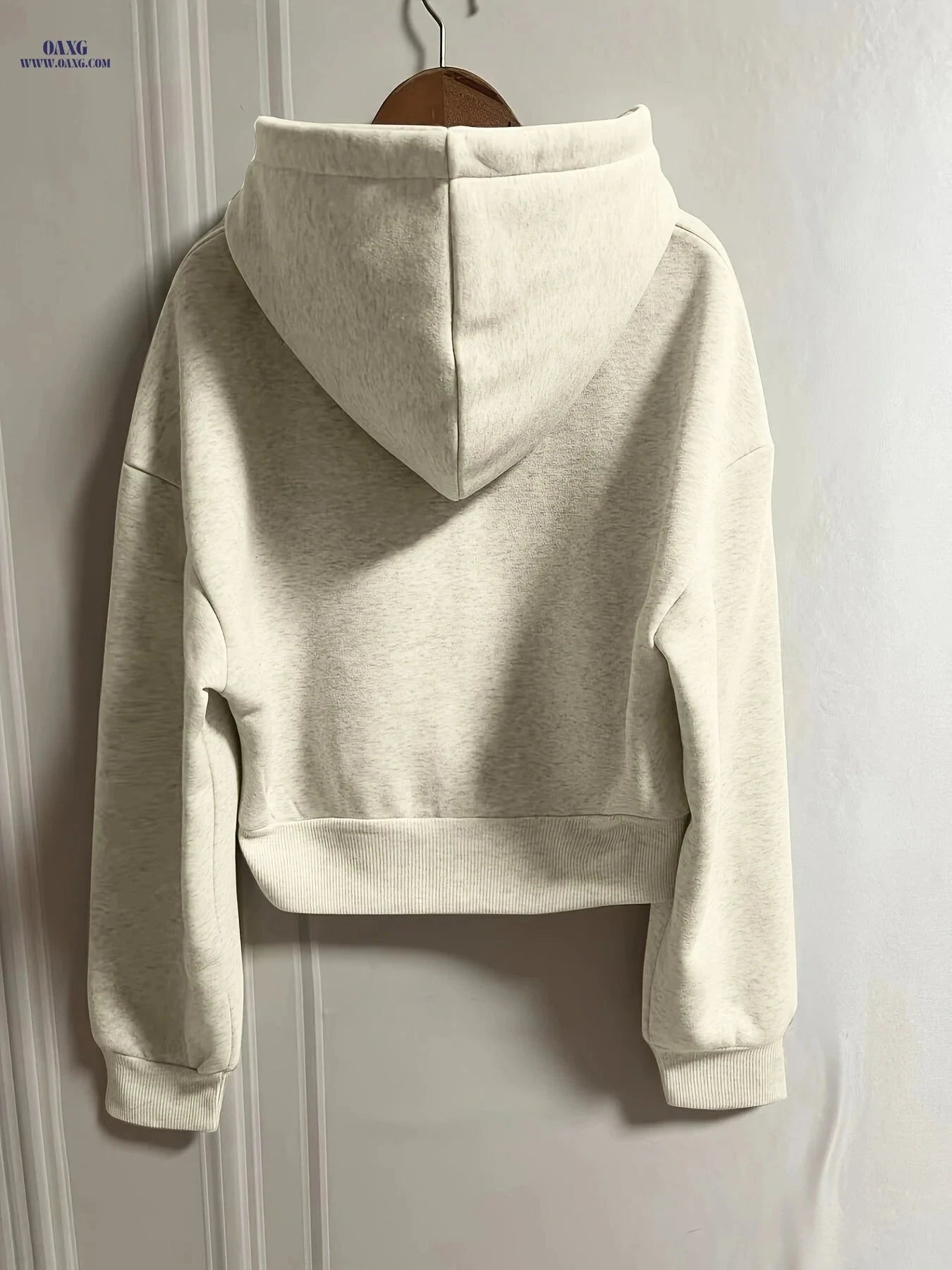 OAXG Y2K Hooded Sweatshirt - Micro Elasticity, Solid Color Design   OAXG 