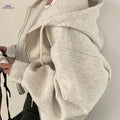 OAXG Y2K Hooded Sweatshirt - Micro Elasticity, Solid Color Design   OAXG 