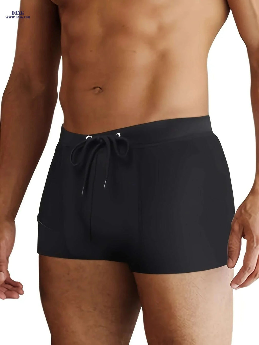 OUDASI Men's Solid Color Skinny Sports Shorts - High Stretch & Drawstring   OAXG 