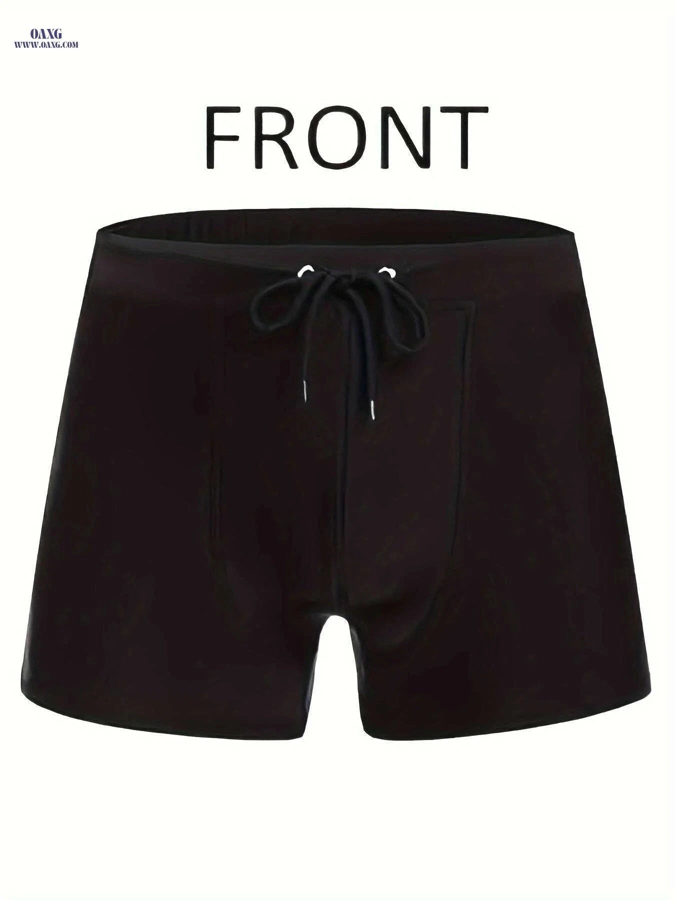 OUDASI Men's Solid Color Skinny Sports Shorts - High Stretch & Drawstring   OAXG Black / S