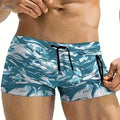 OUDASI Stylish Men's Swim Trunks - Low-Rise, Unique Print Design   OAXG 