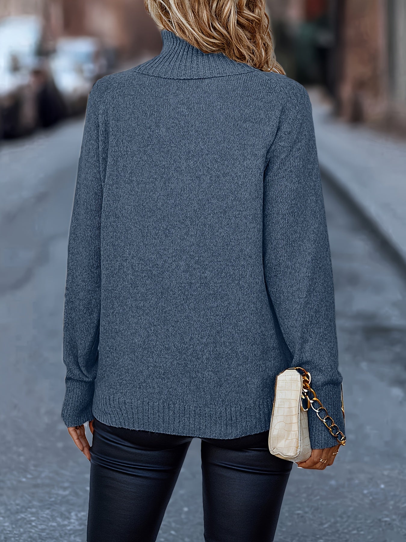 Pattern Development Elegant Special Women'S High Neck Warm Pullover Sweater   OAXG 