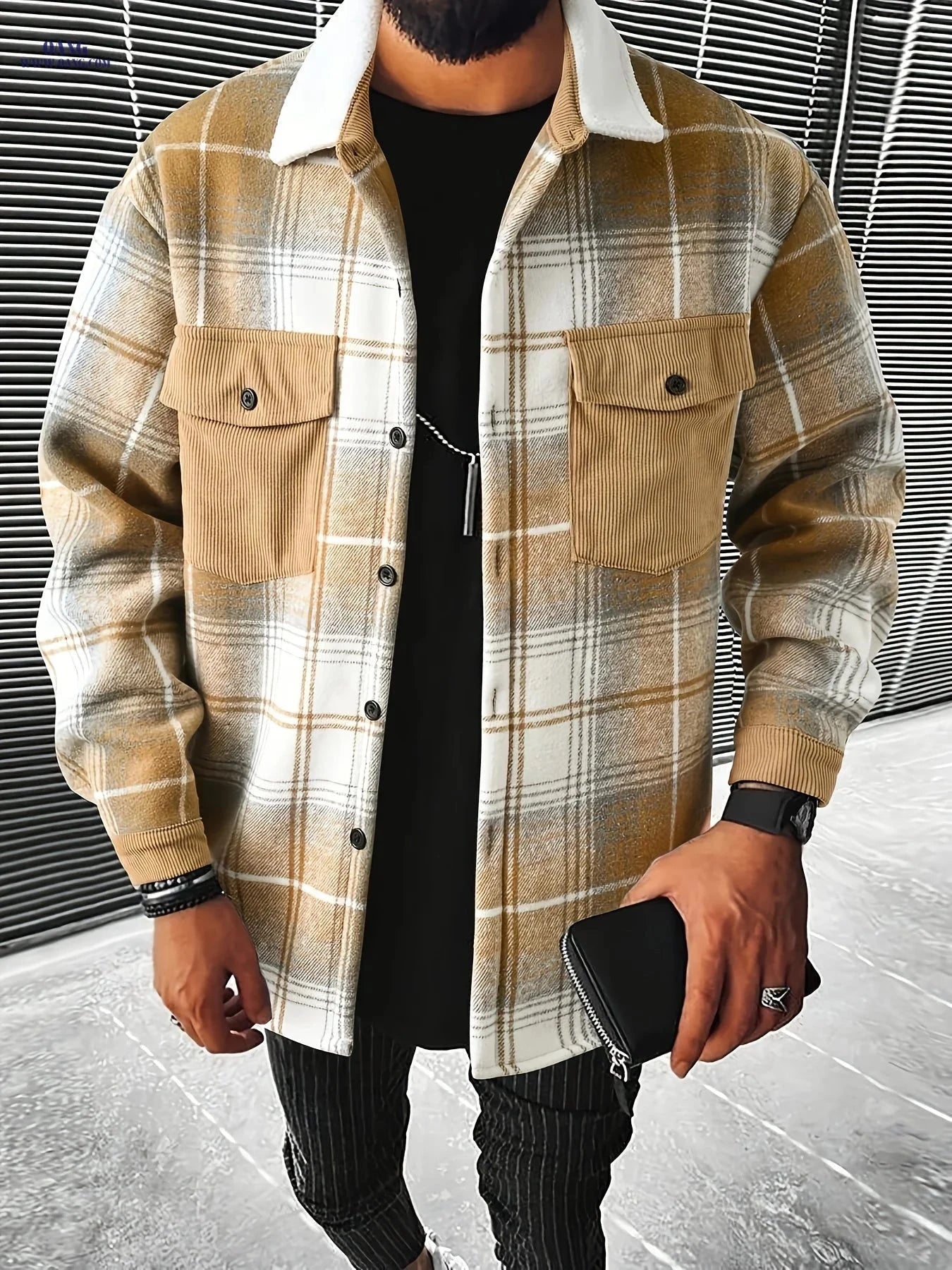 Pearson Men's Casual Jacket - Polyester, Button Closure, Spring/Fall   OAXG 