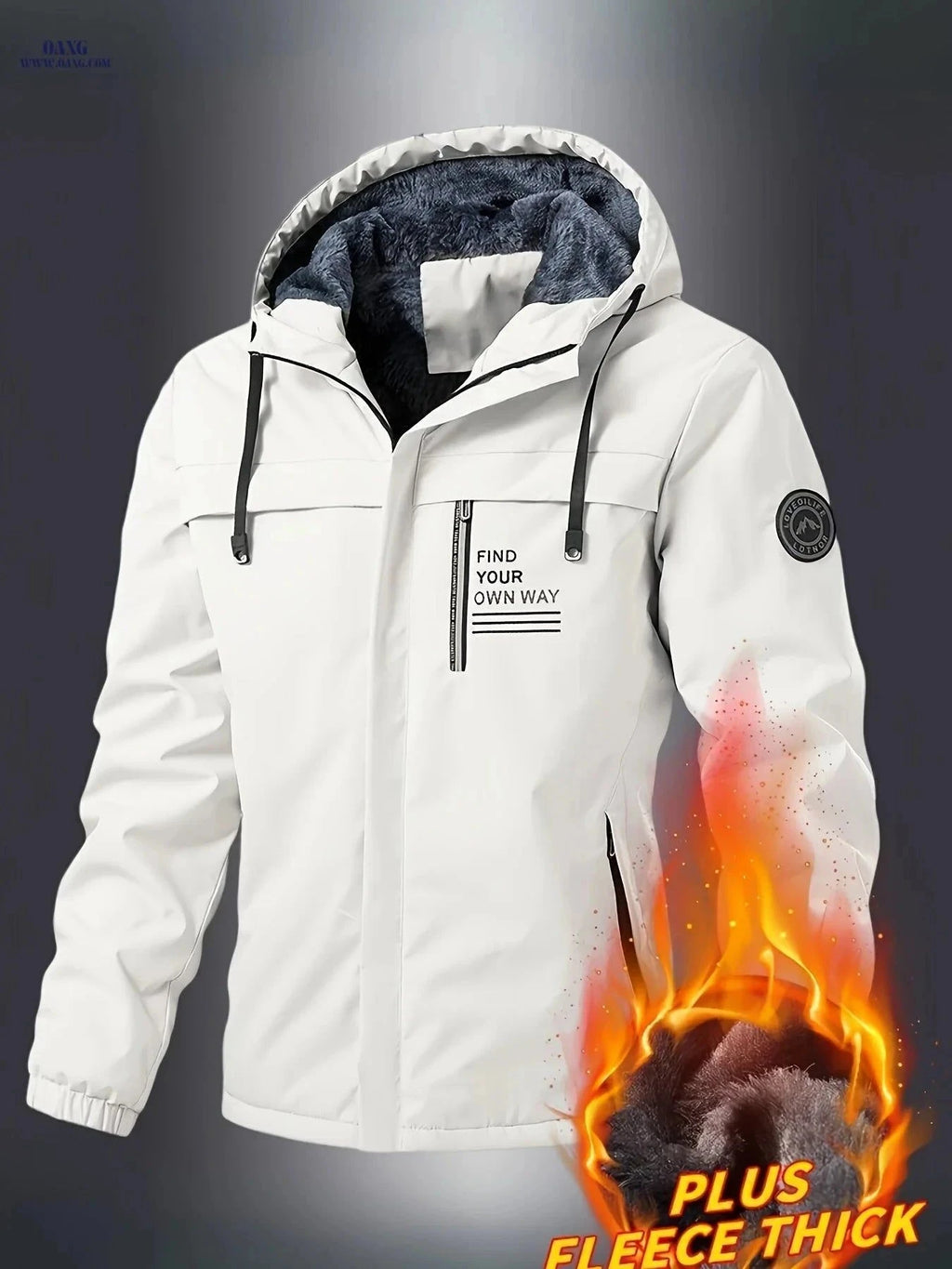 Pearson Men's Fleece-Lined Jacket - Warm Hooded Winter Coat   OAXG Black / FR XS
