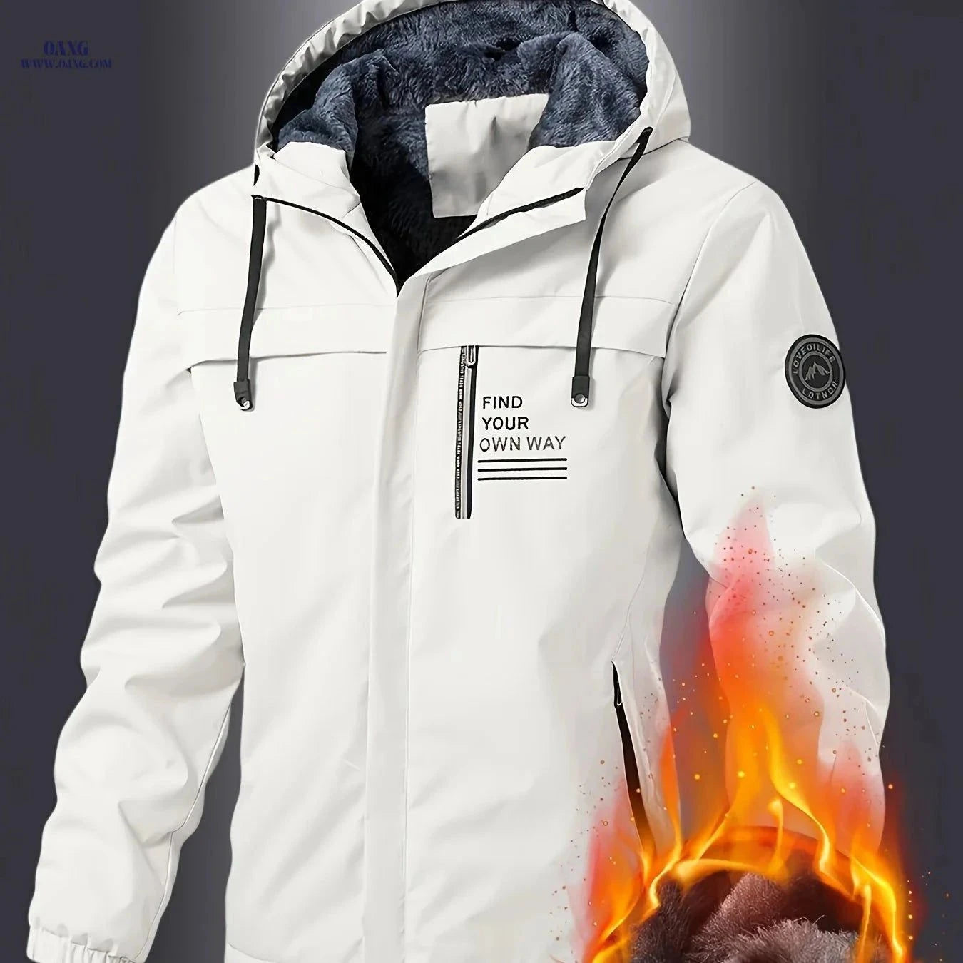 Pearson Men's Fleece-Lined Jacket - Warm Hooded Winter Coat   OAXG Black / FR XS