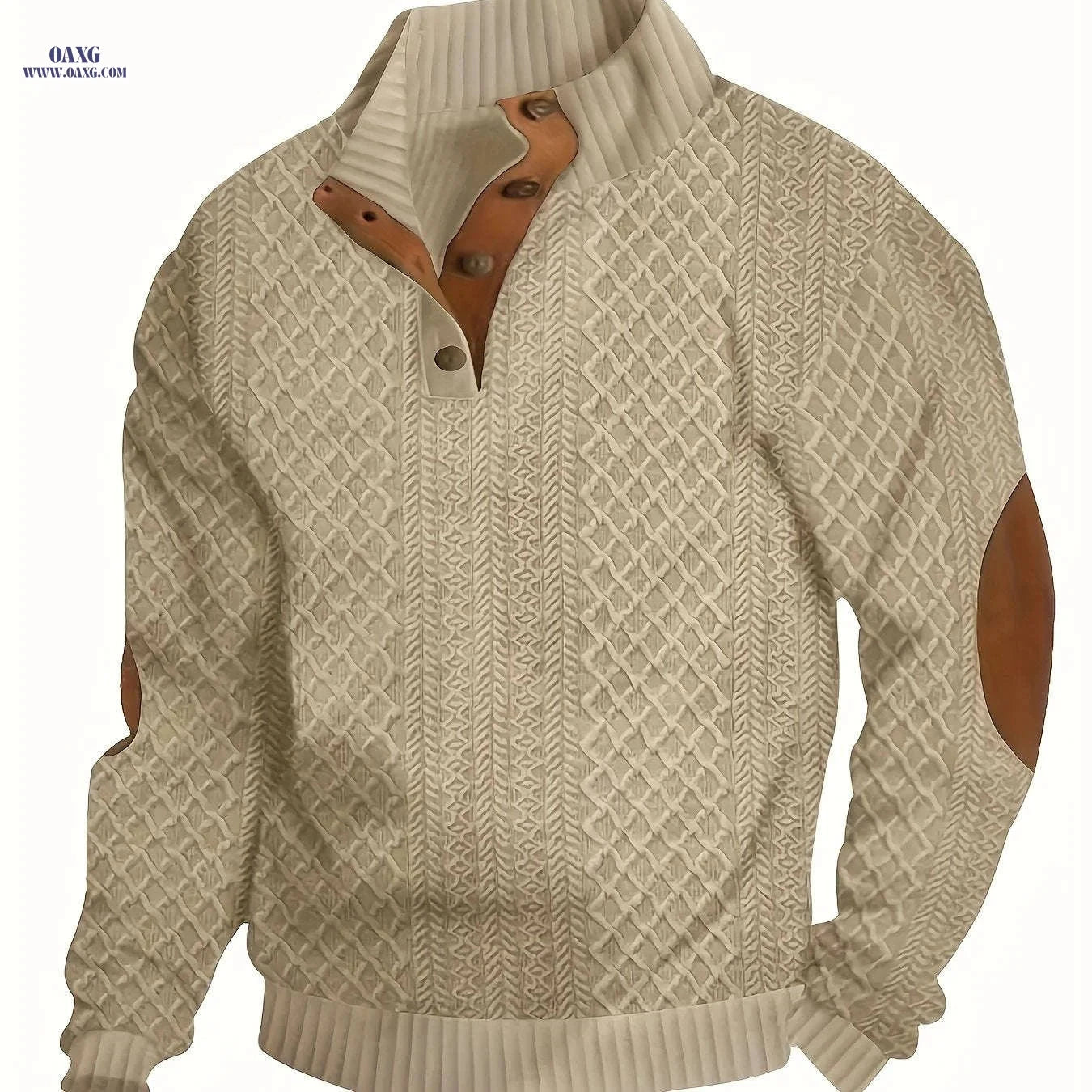 Pearson’s Casual Button-Down Shirt - Men’s Long Sleeve, All-Season Top   OAXG Khaki / FR S