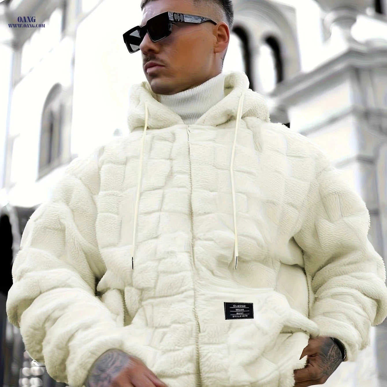 Persun Men's Thickened Hooded Jacket - Warm Casual Outerwear   OAXG 