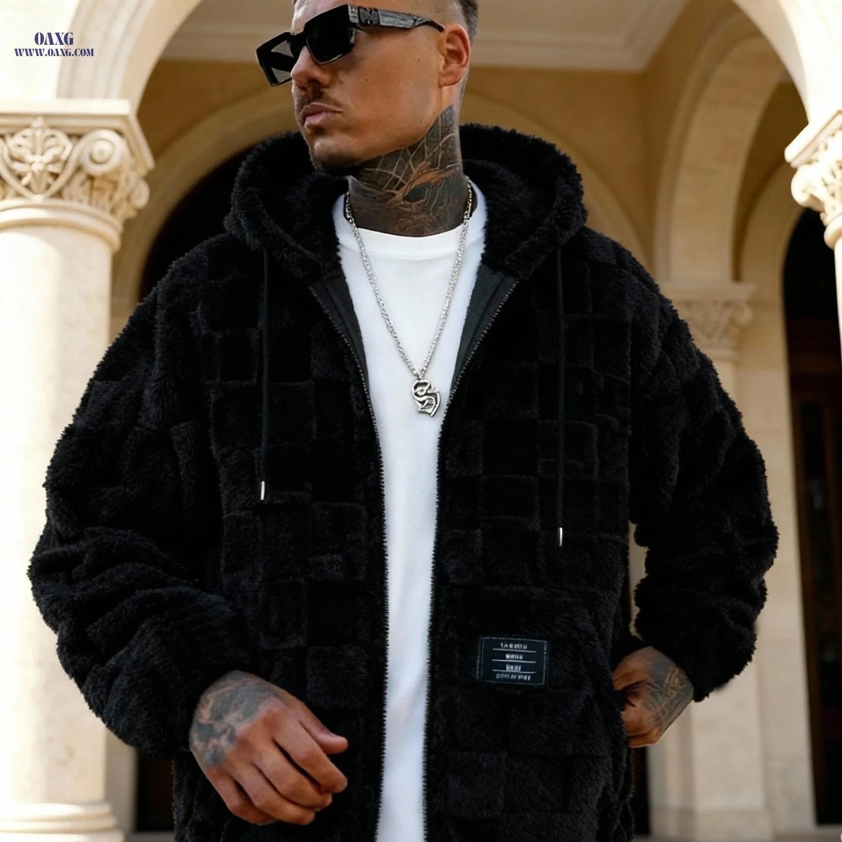 Persun Men's Thickened Hooded Jacket - Warm Casual Outerwear   OAXG 