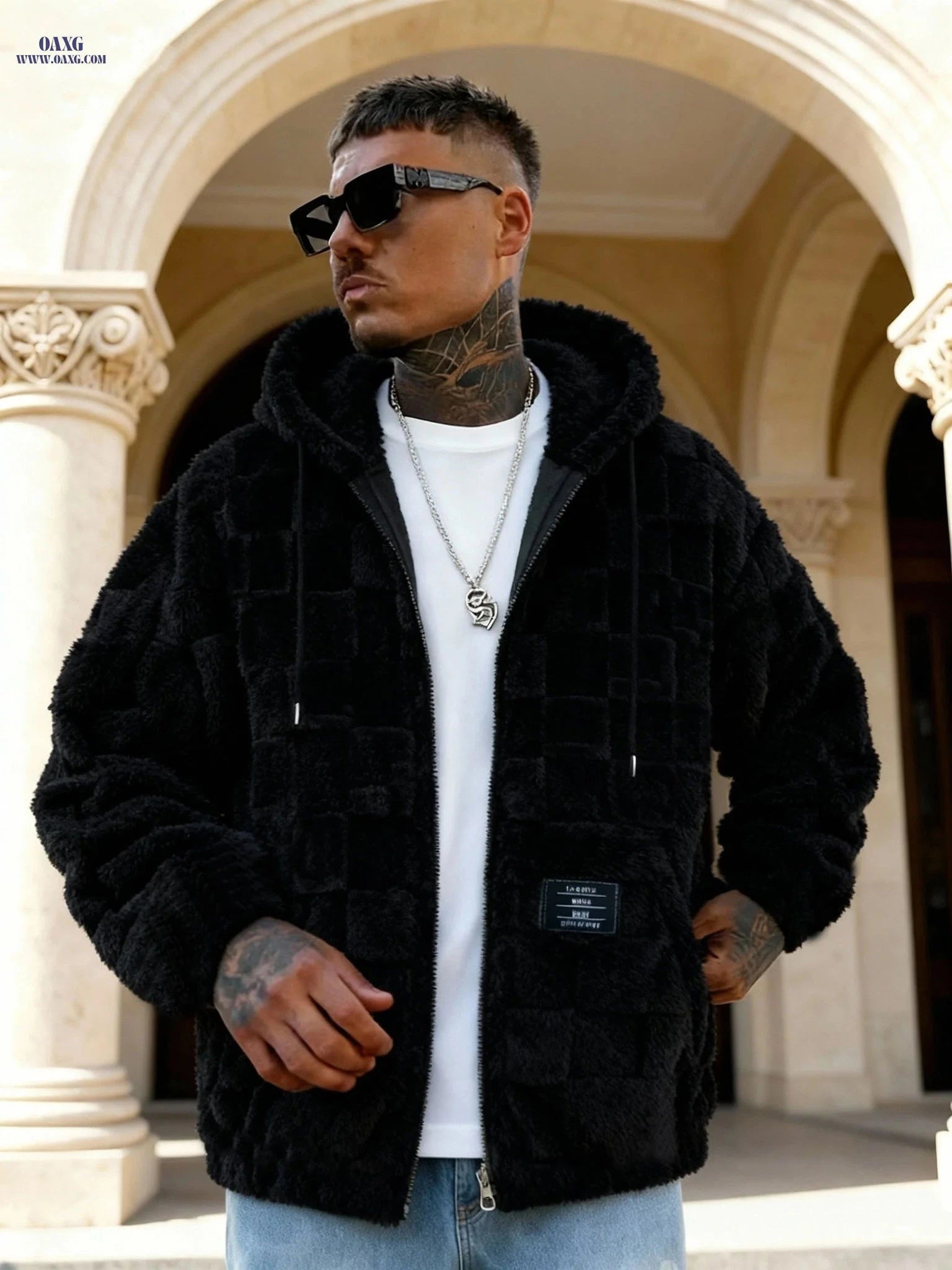 Persun Men's Thickened Hooded Jacket - Warm Casual Outerwear   OAXG 