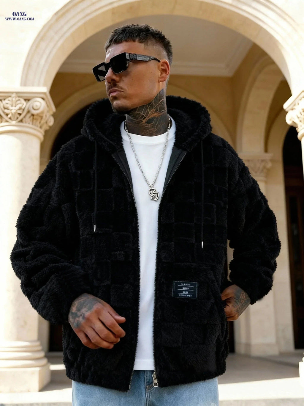 Persun Men's Thickened Hooded Jacket - Warm Casual Outerwear   OAXG 