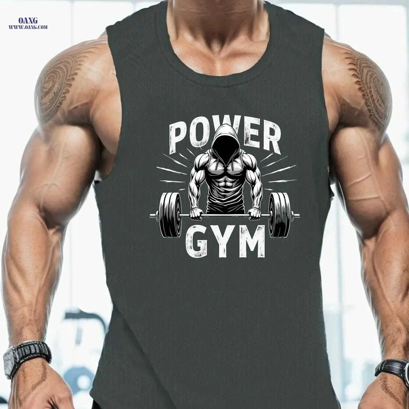 Power Gym Men's Sleeveless Vest - Lightweight Athletic Top for Summer   OAXG Royal Blue / S