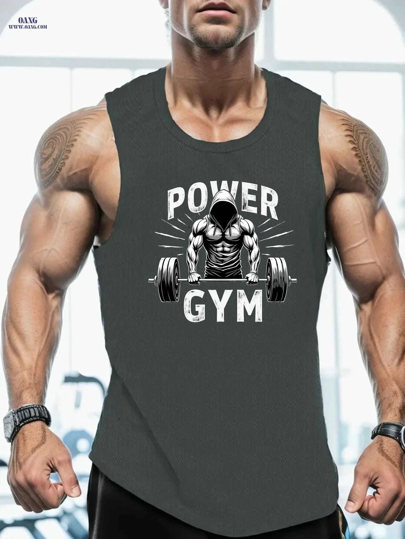 Power Gym Men's Sleeveless Vest - Lightweight Athletic Top for Summer   OAXG Royal Blue / S