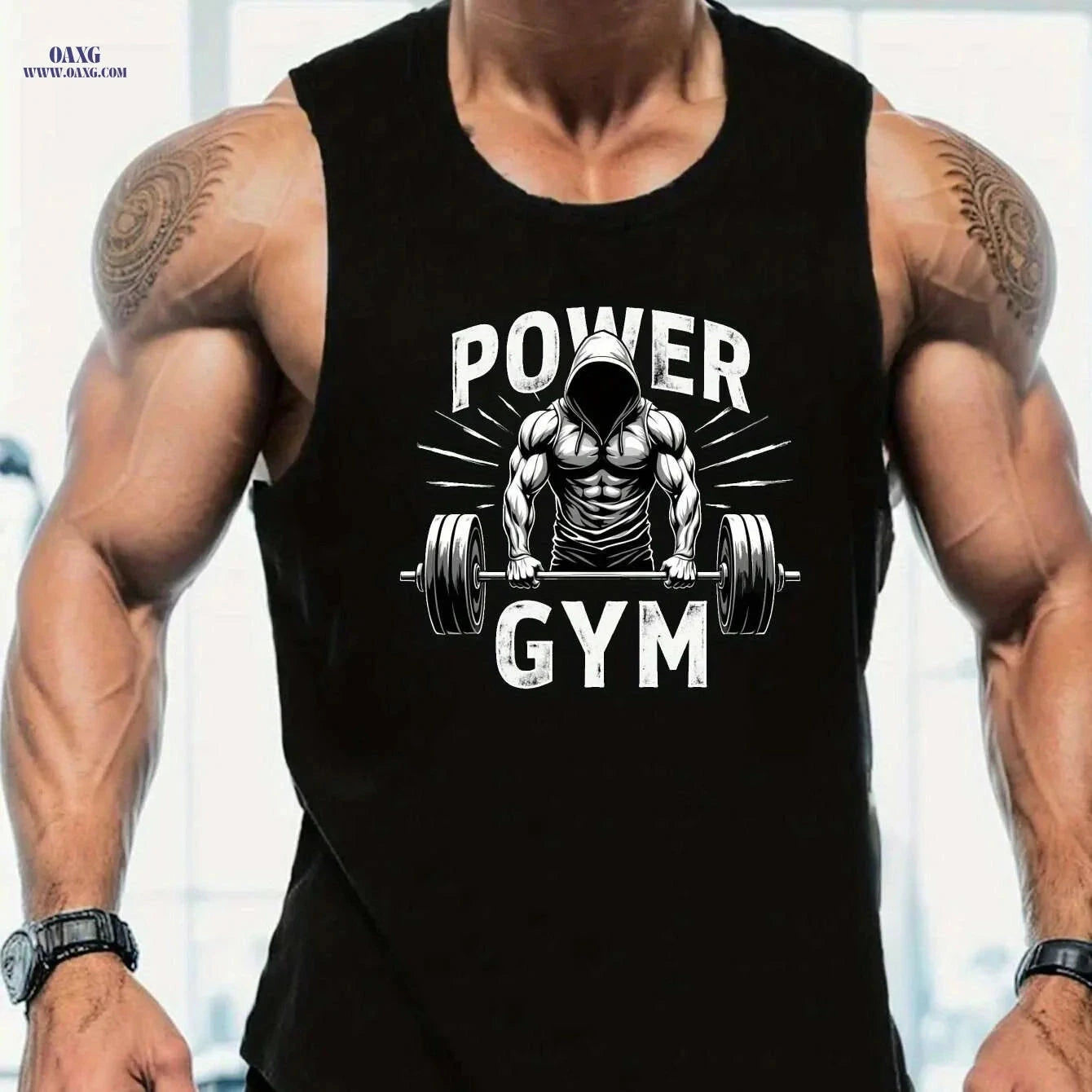 Power Gym Men's Sleeveless Vest - Lightweight Athletic Top for Summer   OAXG Royal Blue / S