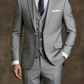 Premium Men's 3pcs Suit - Perfect for Work & Weddings, Solid Color   OAXG 