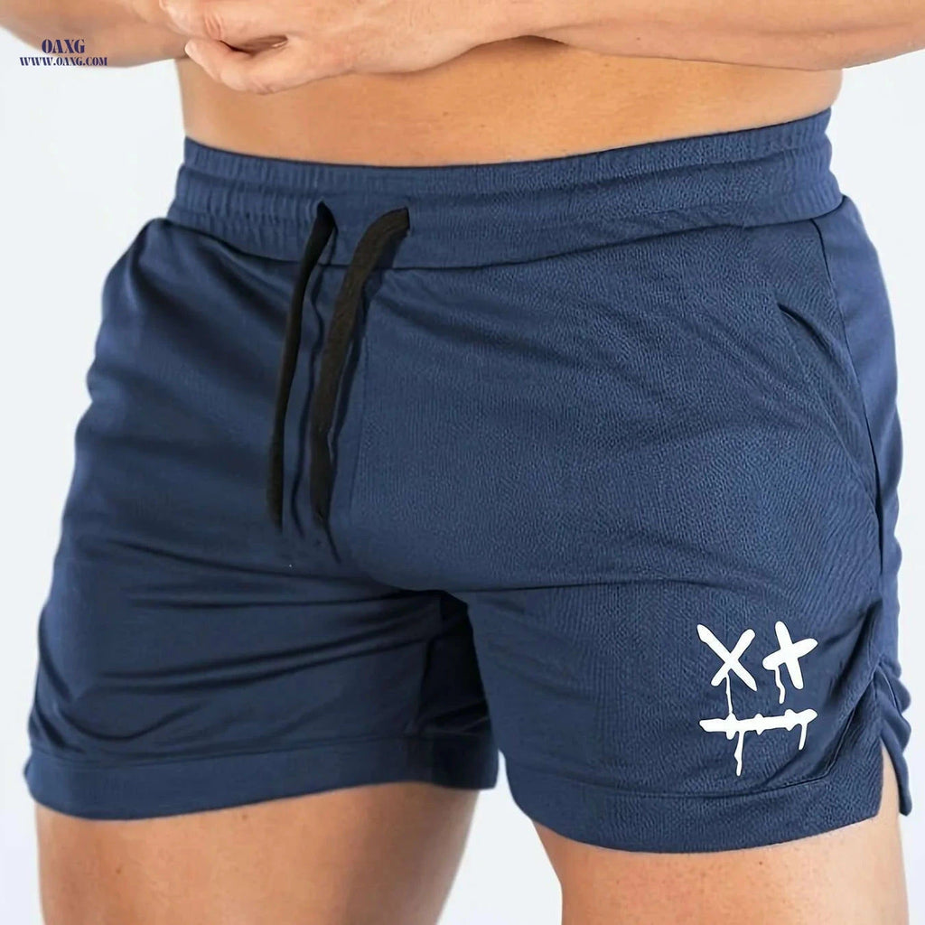 Quick-Dry Athletic Shorts - Breathable Men's Summer Gym and Running   OAXG Navy Blue / US XS