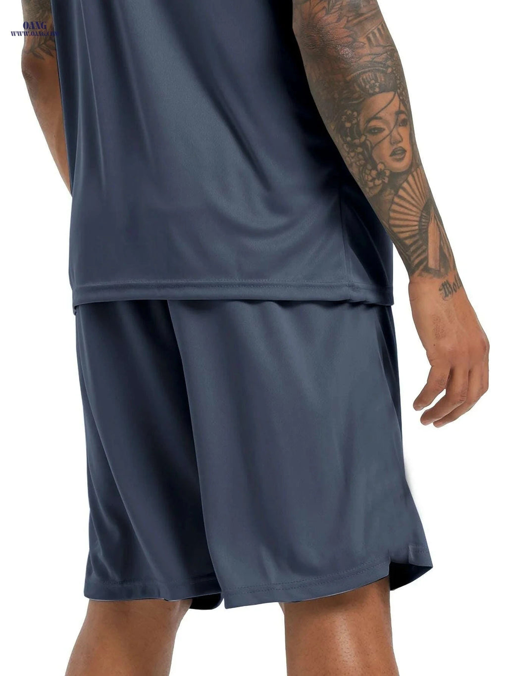Quick Dry Athletic Shorts - Breathable Polyester with Zip Pockets   OAXG Grey / S