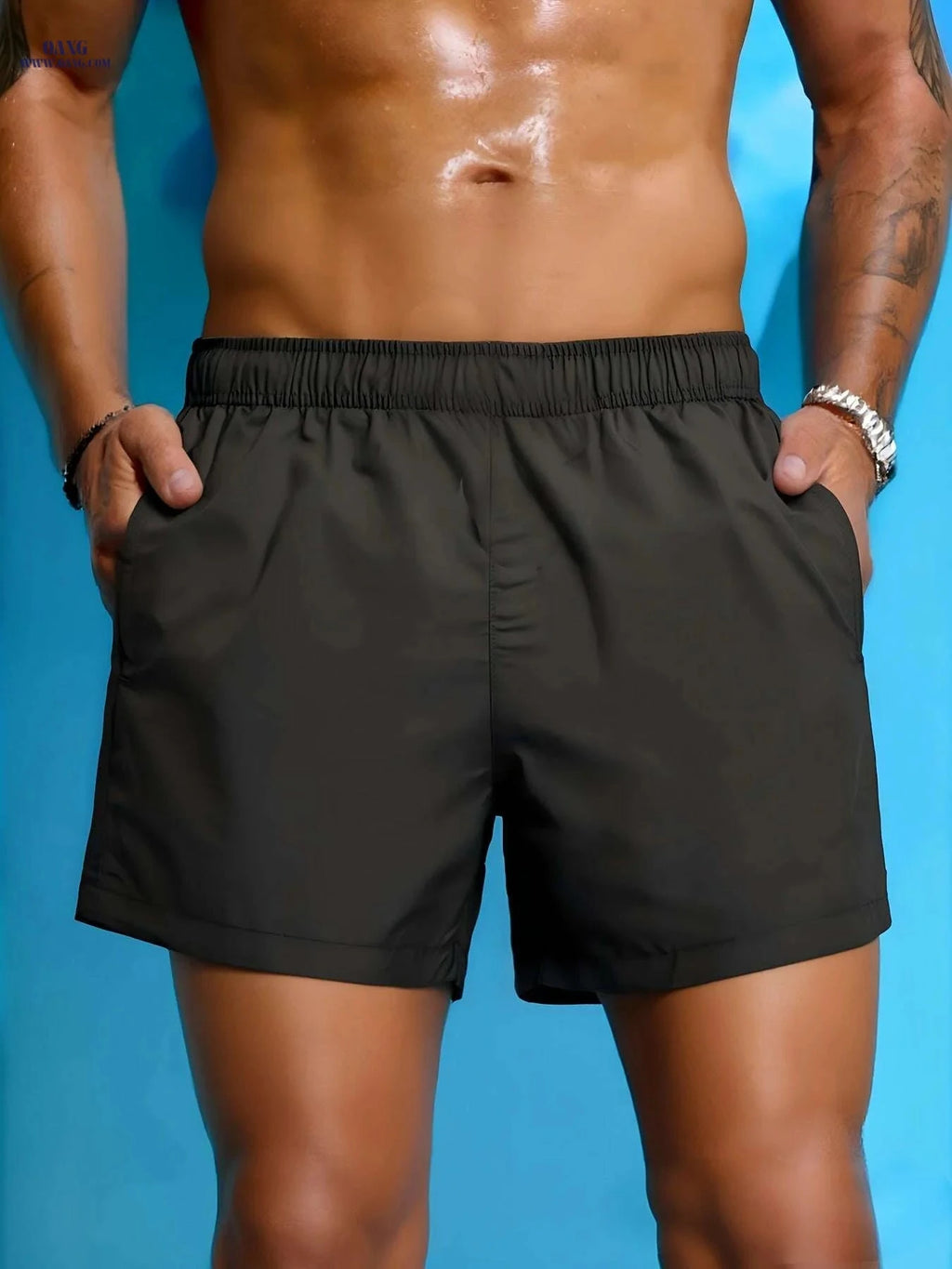 Quick Dry Swim Trunks for Men - Breathable 3 Inch Bathing Shorts   OAXG 