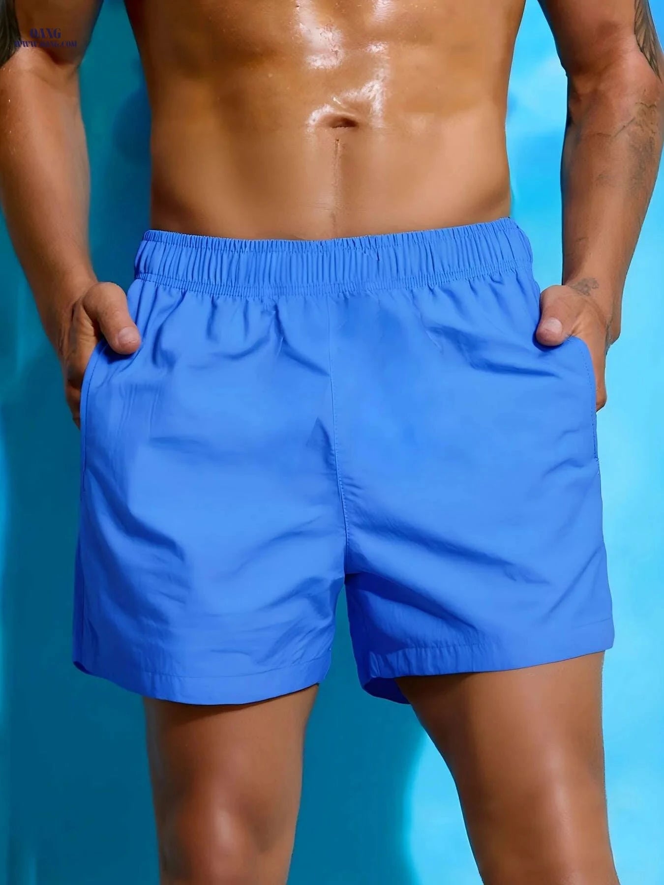 Quick Dry Swim Trunks for Men - Breathable 3 Inch Bathing Shorts   OAXG 