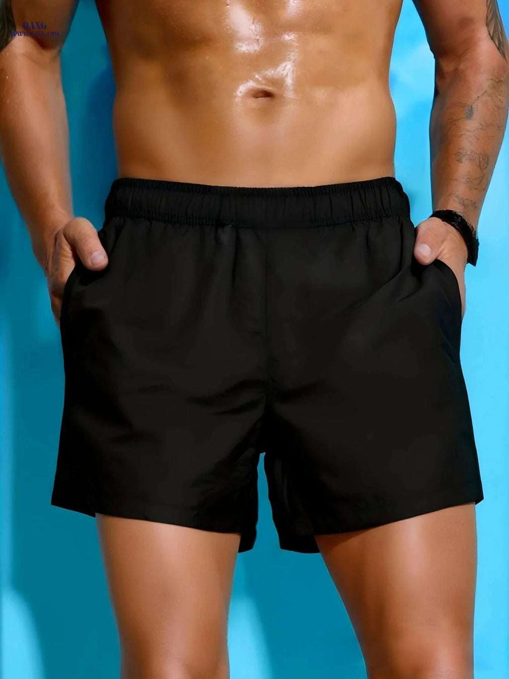 Quick Dry Swim Trunks for Men - Breathable 3 Inch Bathing Shorts   OAXG 