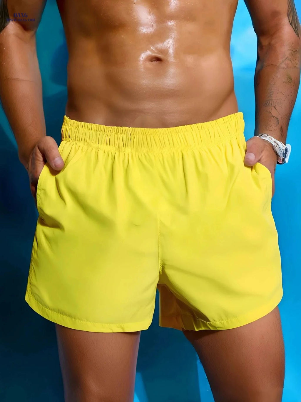 Quick Dry Swim Trunks for Men - Breathable 3 Inch Bathing Shorts   OAXG 