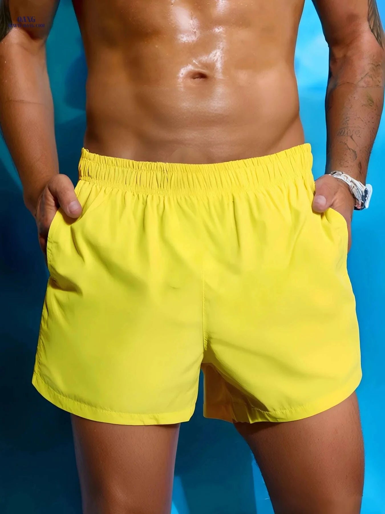 Quick Dry Swim Trunks for Men - Breathable 3 Inch Bathing Shorts   OAXG 
