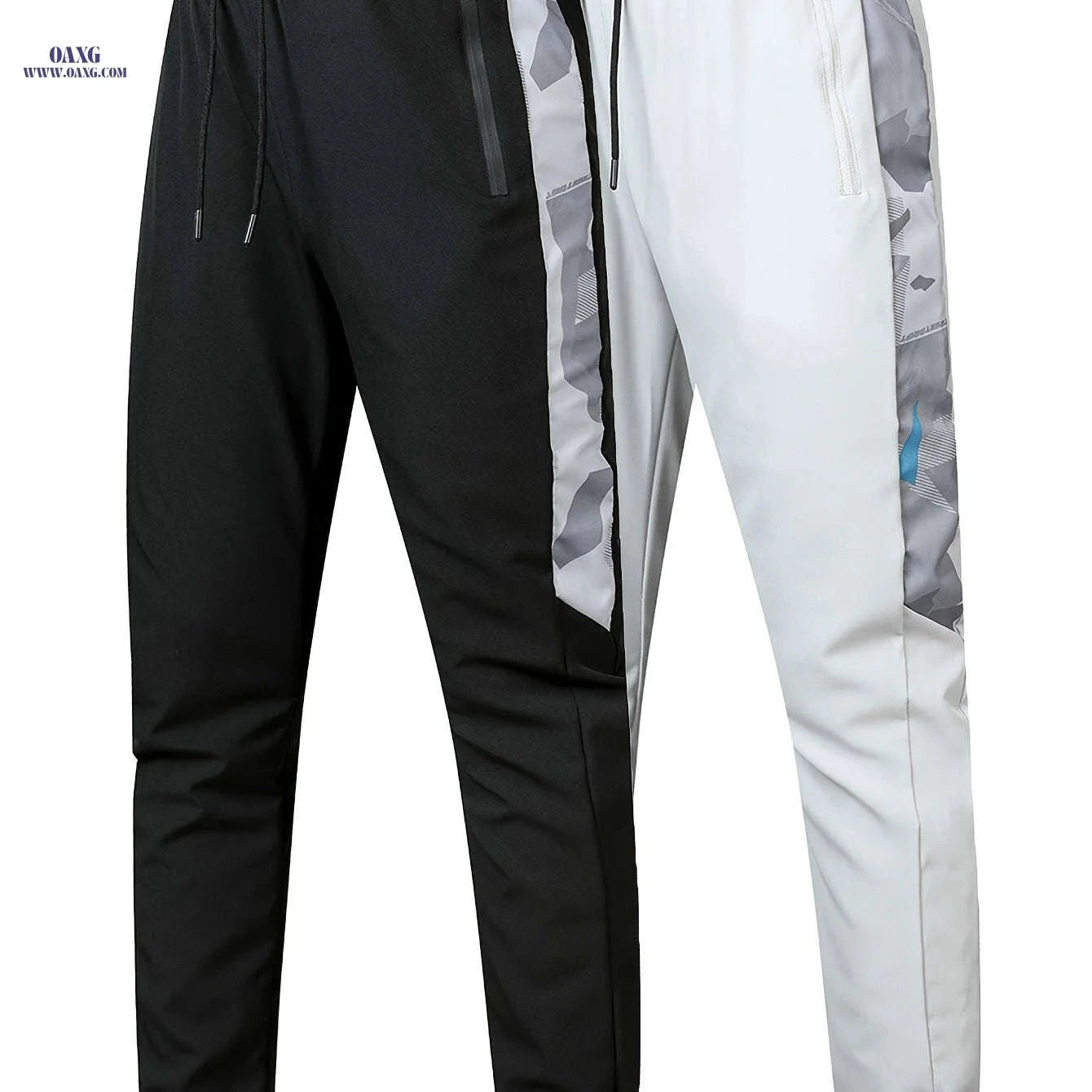 Random Print Men's Casual Sports Pants - 2pcs Set for Fall Wear   OAXG 