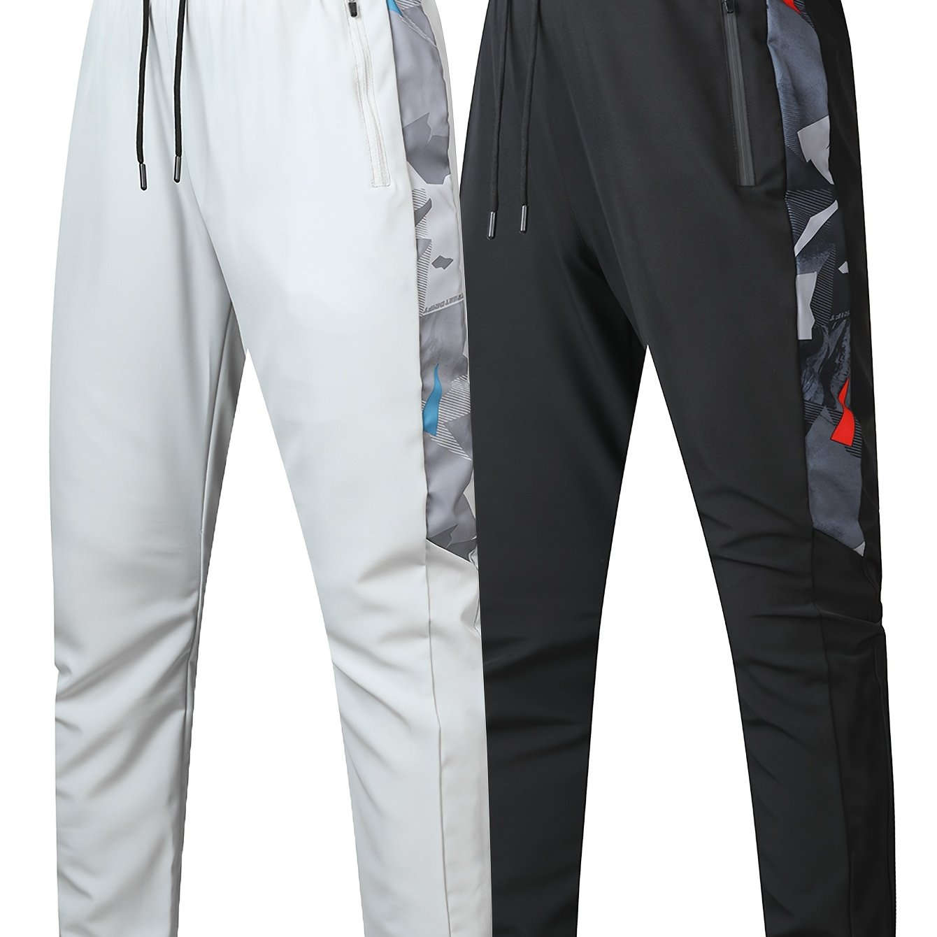 Random Print Men's Casual Sports Pants - 2pcs Set for Fall Wear   OAXG 