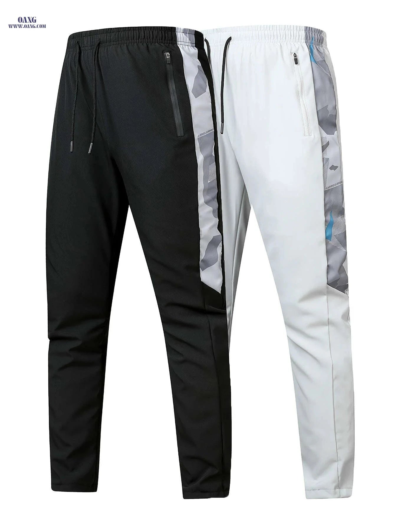 Random Print Men's Casual Sports Pants - 2pcs Set for Fall Wear   OAXG 