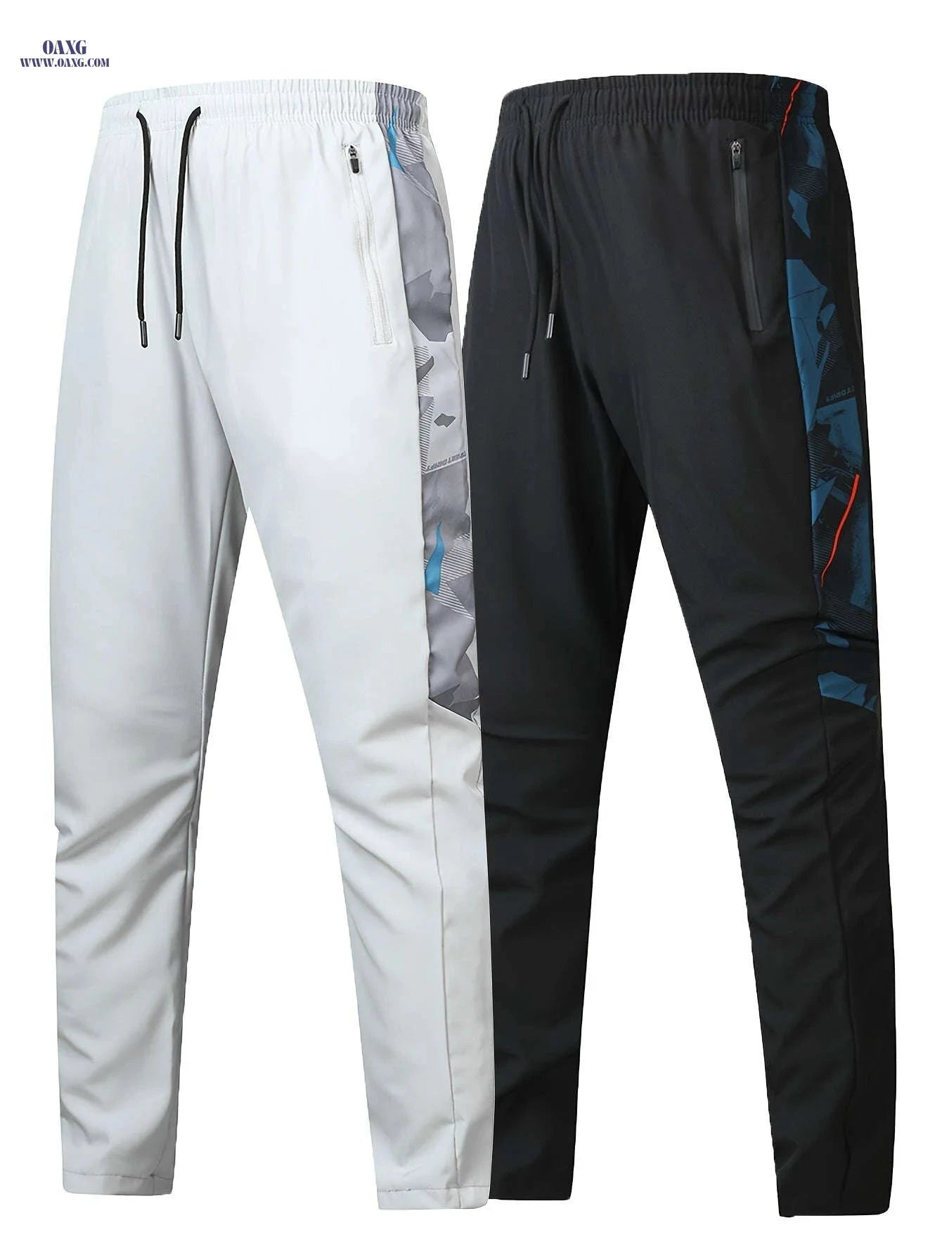 Random Print Men's Casual Sports Pants - 2pcs Set for Fall Wear   OAXG 