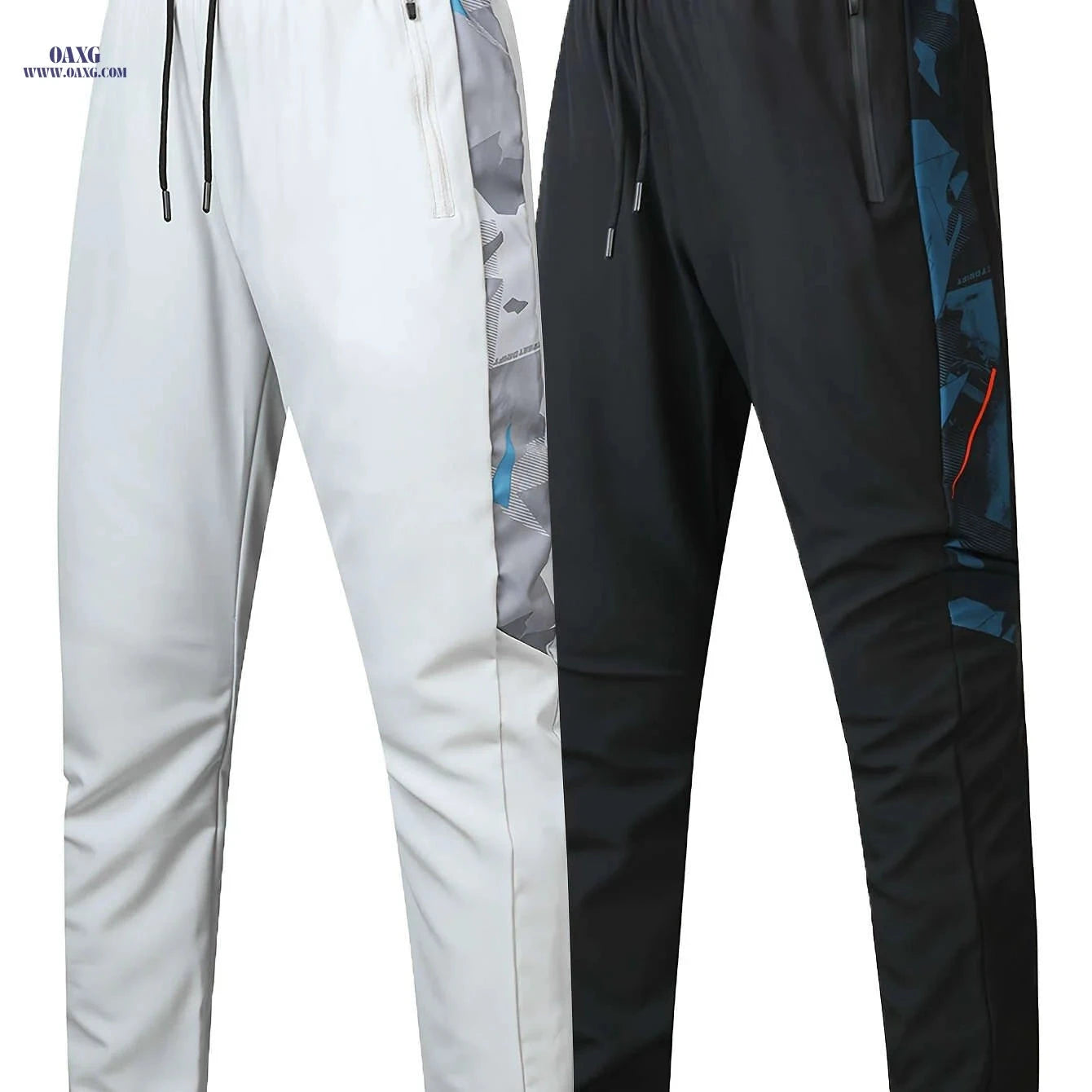 Random Print Men's Casual Sports Pants - 2pcs Set for Fall Wear   OAXG 