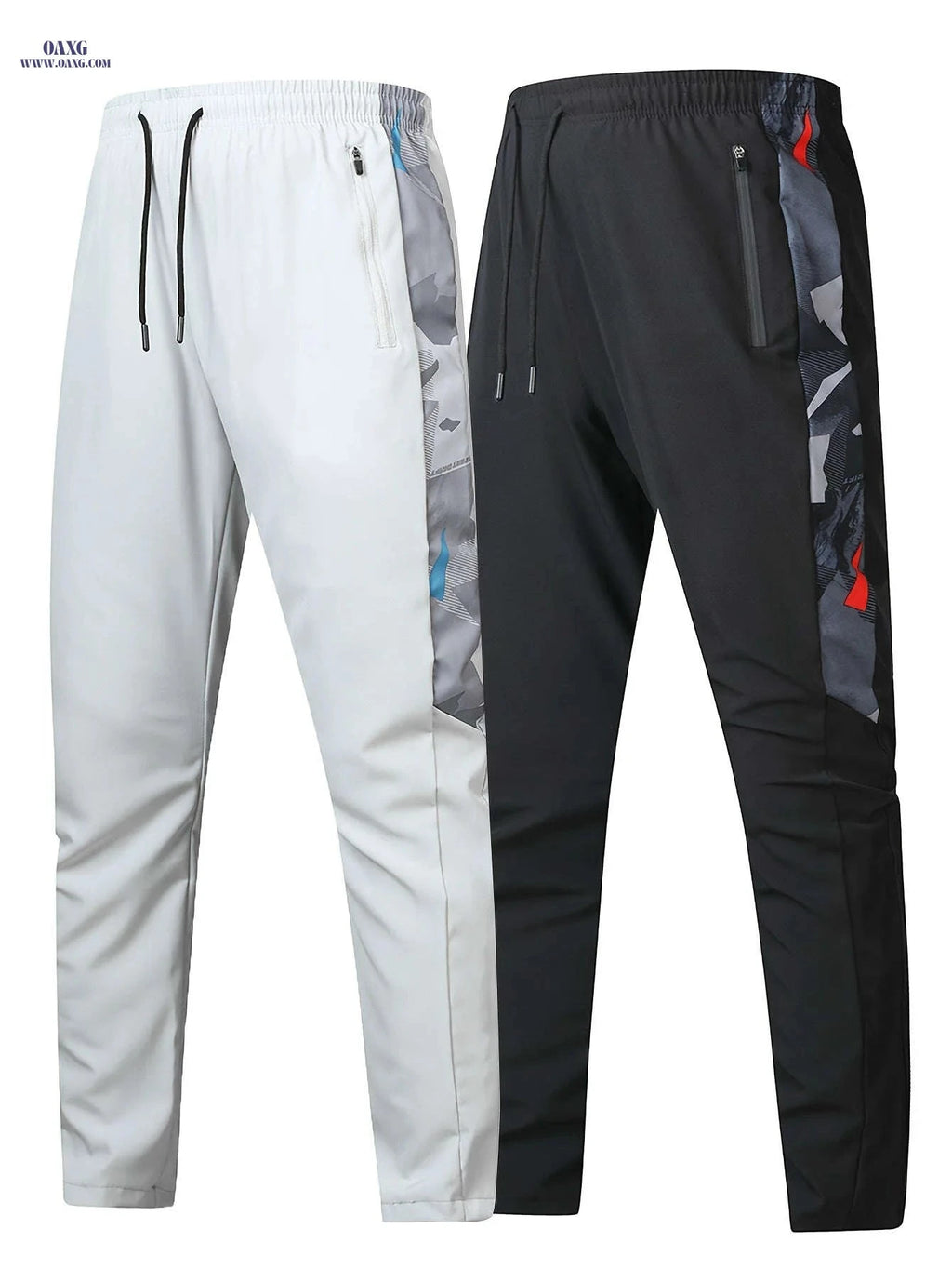 Random Print Men's Casual Sports Pants - 2pcs Set for Fall Wear   OAXG 