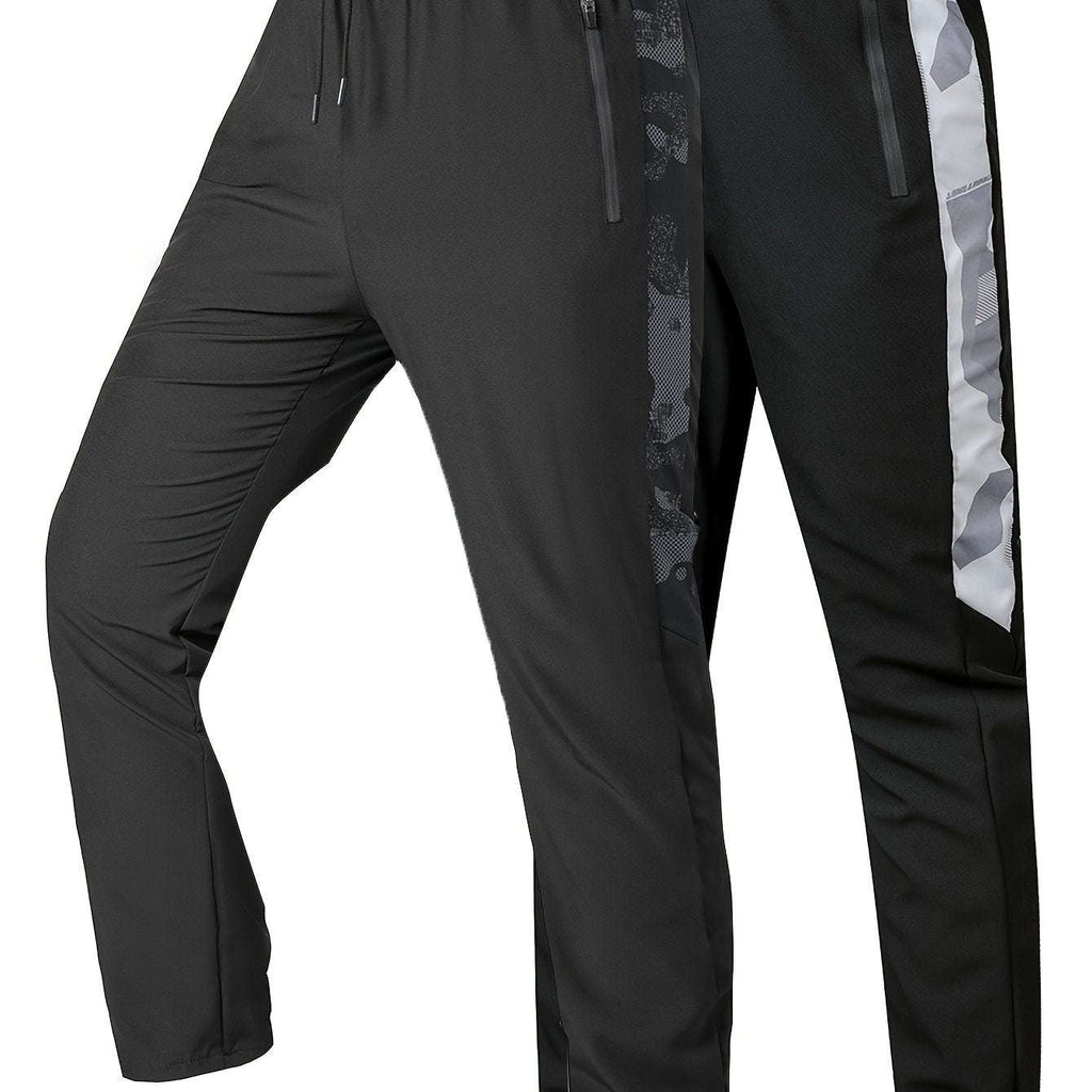 Random Print Men's Casual Sports Pants - 2pcs Set for Fall Wear   OAXG 