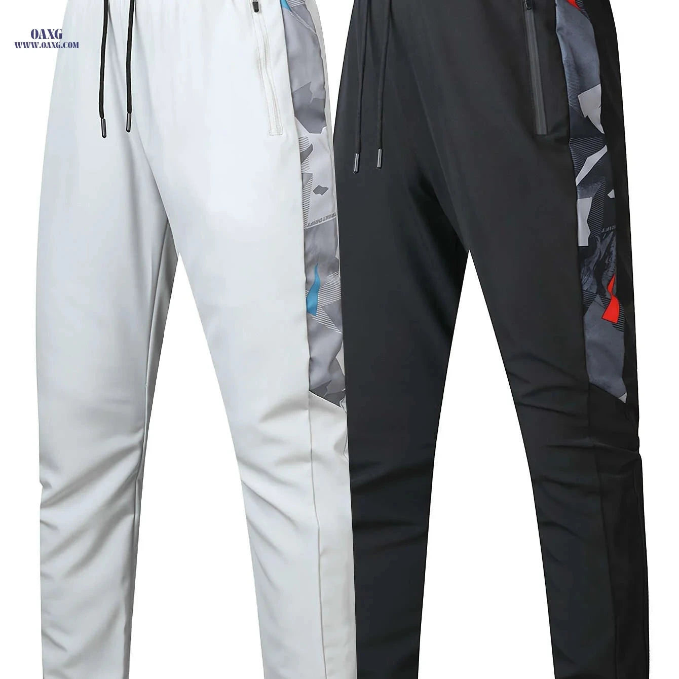 Random Print Men's Casual Sports Pants - 2pcs Set for Fall Wear   OAXG 